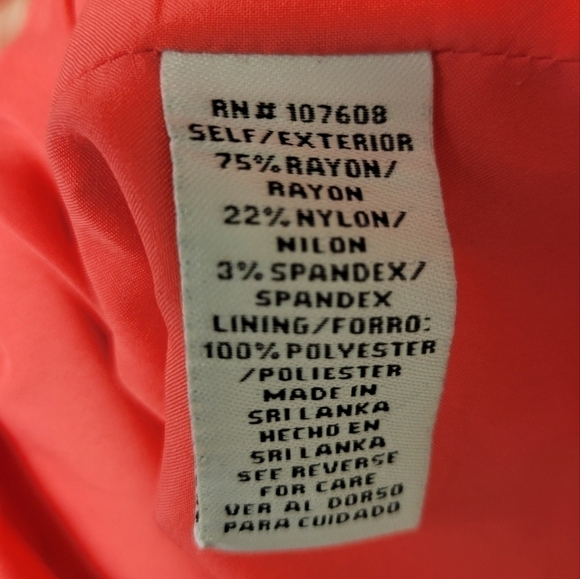 New Leslie Fay Bodycon Coral Dress 14 - Picture 6 of 7